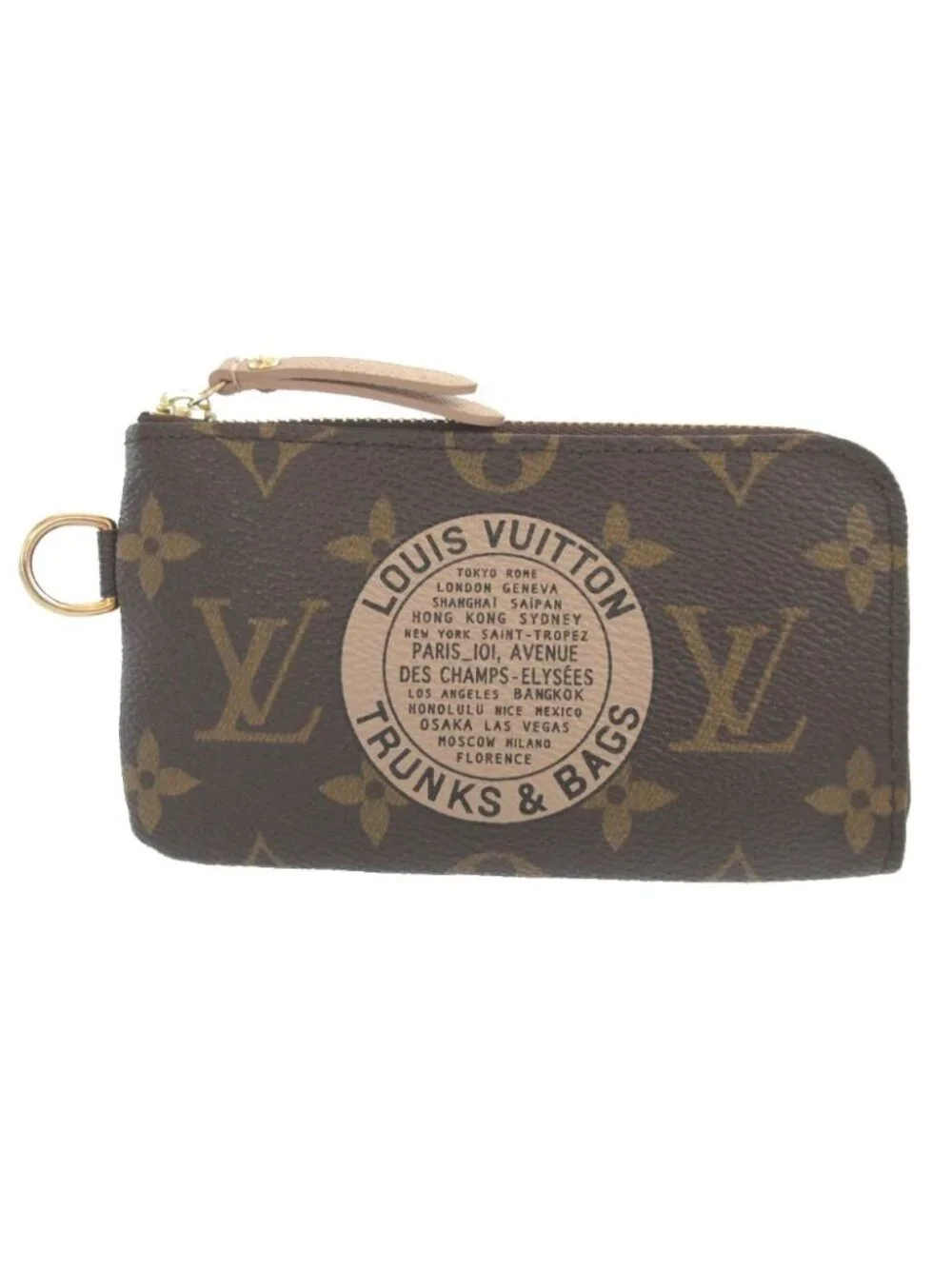 Louis Vuitton Monogram Pochette Cles Compris T&b L-shaped Zipper Coin Purse